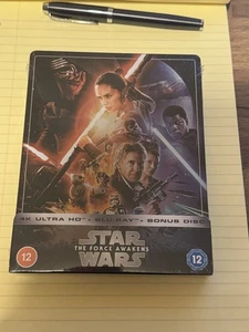 Star Wars The Force Awakens 4K Ultra HD + Blu-ray Steelbook - New Sealed - Picture 1 of 2
