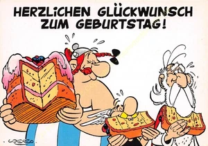 Postcard Illustration Asterix Herzlichen Edt Albert Rene N30 - Picture 1 of 2