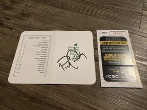 Tarjeta de puntuación de golf firmada por Patrick Cantlay Augusta National 2025 Masters US Open JSA - Imagen 1 de 2