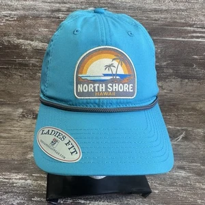 North Shore Hawaii Strapback Hat Cap Teal Ladies Fit New - Picture 1 of 6