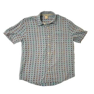 Carbon2Cobalt Colorful Square Short Sleeve Button Down Shirt size Medium - Image 1 of 4