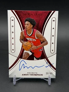 2024-25 Panini Immaculate - Modern Marks Amen Thompson #MM-AMT /09 (AU) - Bild 1 von 10