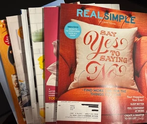 REAL SIMPLE Magazines 7 issues from 2017 Jan, Feb & Aug-Dec - Picture 1 of 8