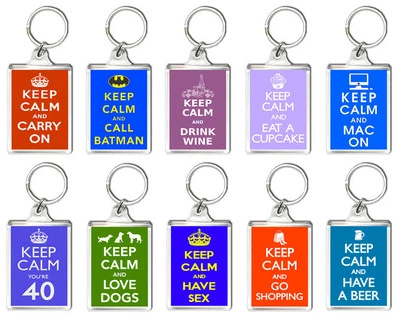 KEEP CALM AND....CHOOSE YOUR MODEL KEYRING GIFT LLAVERO
