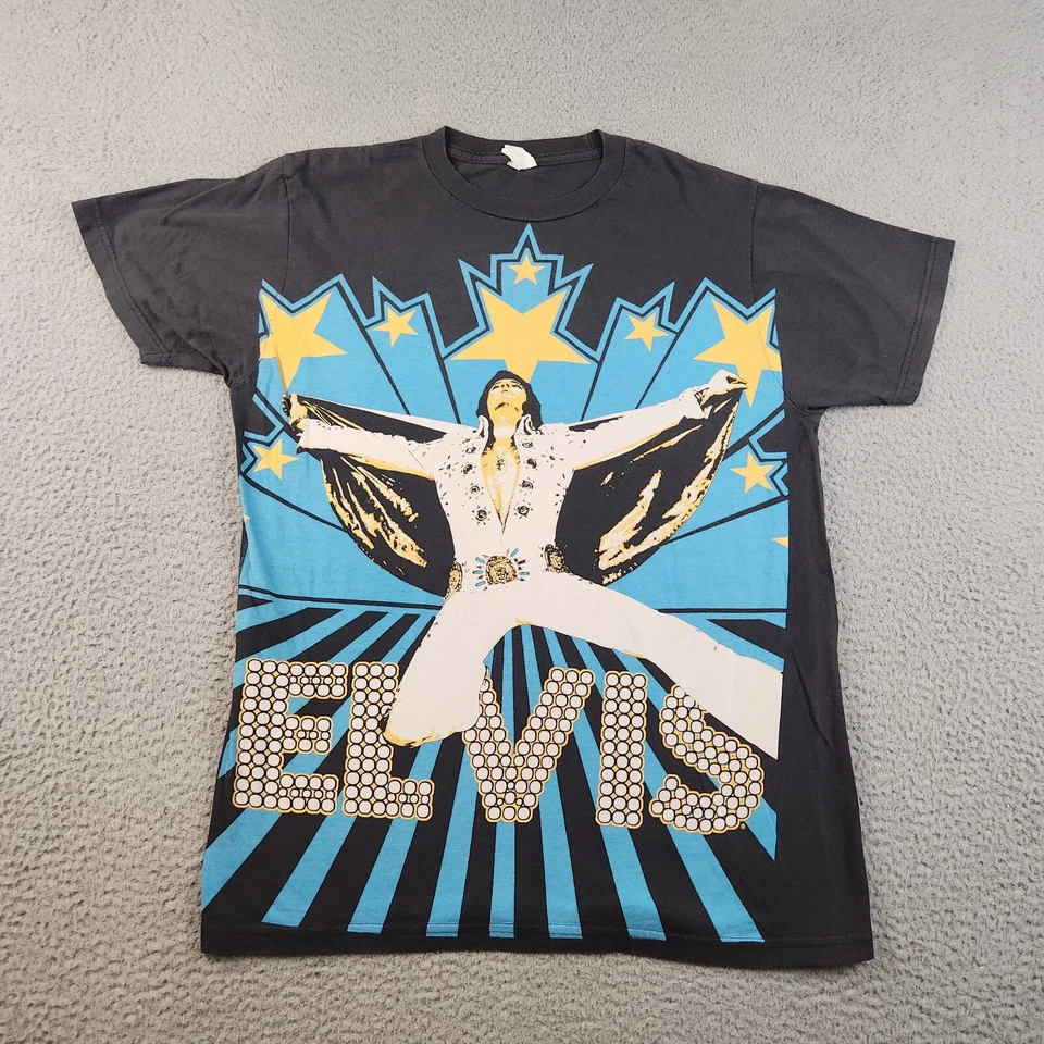 Camisa De Colección Elvis Presley Para Hombre Grande Negra Gráfica Grande Bay Island Ropa Deportiva Foto 1 de 4