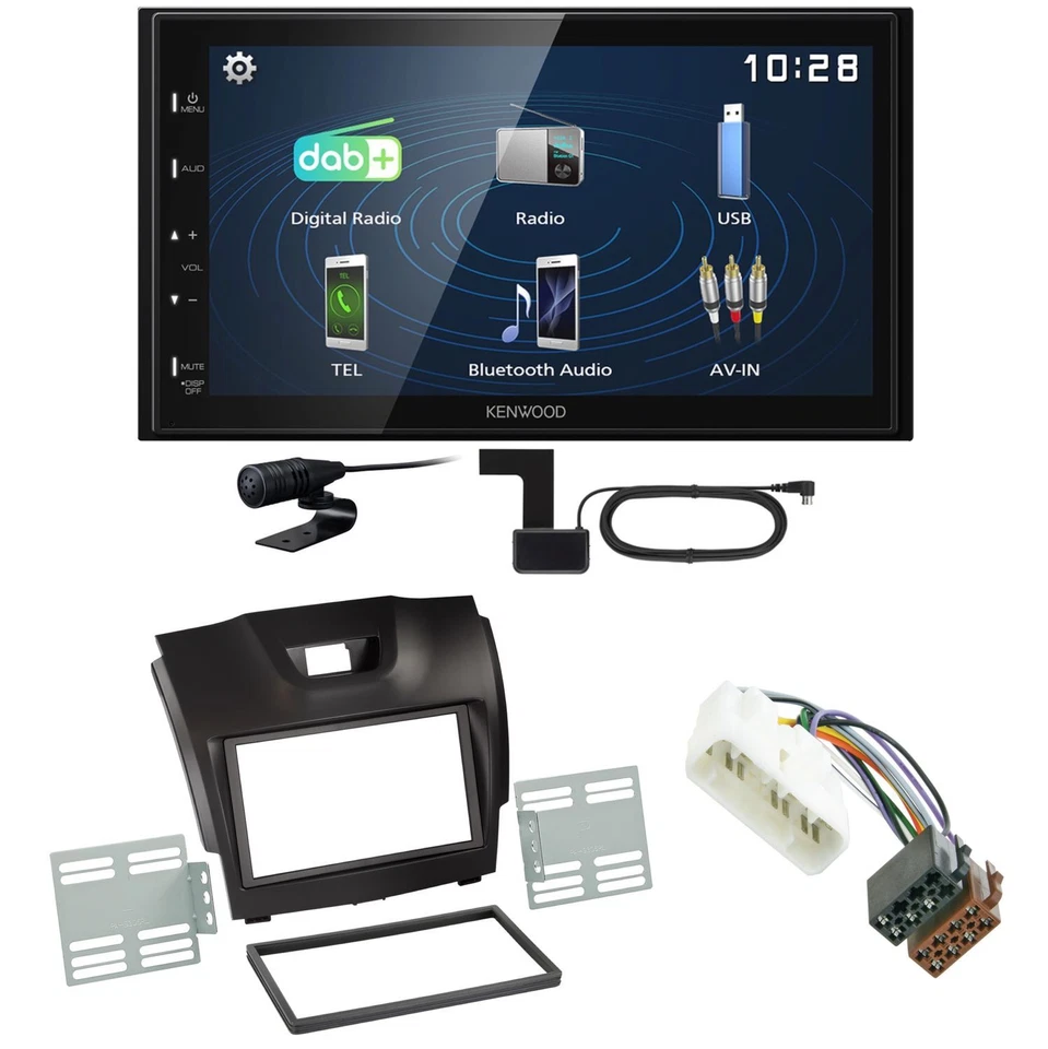 Kenwood DMX129DAB DAB+ Bluetooth USB Einbauset für Isuzu D-Max 2 - Bild 1 von 1