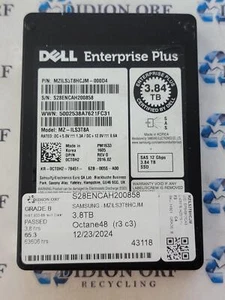 Dell 3.84TB 2.5" SAS SSD MZ-ILS3T8A, DP/N 0CT0H2 Grade B, SKU 14601 - Afbeelding 1 van 2