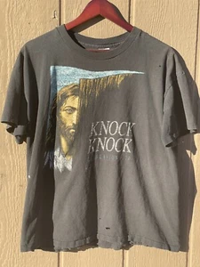 Vintage Jesus T Shirt Black Knock Knock Revelation 3:20 Men’s Xl - Picture 1 of 9
