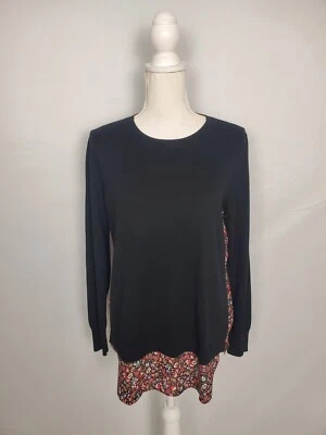 Suéter Ligero Loft Colorido Floral Cachemira Trasera Capas Frontales Mujer Pequeño Foto 1 de 4