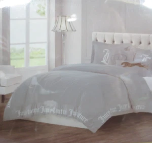 Juicy Couture - Comforter Set - Gothic Design - GRAY - 3 PIECE KING SIZE SET - Picture 1 of 3