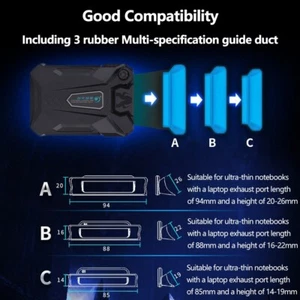 Laptop Cooler Portable External Fan Air Cooling Radiator For Gaming - Bild 1 von 13