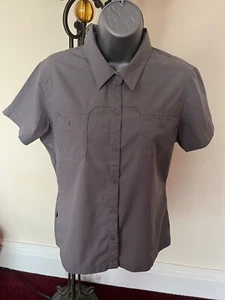 Helly Hansen~ Dark Grey Women’s Shirt Slim Fit Short Sleeves~Size L (UK 12)~ VGC - Picture 1 of 6