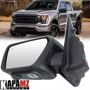 For 2021-24 Ford F150 F-150 Left Driver Side Turn Signal Door Mirror w/ Camera - Picture 1 of 18