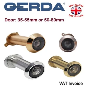 Adjustable Security Door Viewer Angle 200 Spy Peep Hole 4 Colours Door 35-80mm - Picture 1 of 1