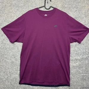 Nike SB T-Shirt kurzärmelig Skateboard lila Logo Skater Overlay Herren groß - Bild 1 von 8