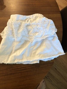 D-signed 100% cotton white eyelet embroidery ruffled skirt girls,size S(6/6X) - Picture 1 of 3