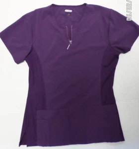 Scrubaid Pflaume lila Scrub Top 4-Wege-Stretch-Stil #1307, 1/4-Reißverschluss Damengröße M - Bild 1 von 4