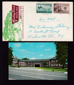 VALLEY PARK DRIVE-IN HOTEL & POSTCARD, YOUNGSTOWN, OH. - 1940's - Picture 1 of 2