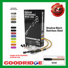 Fits Gl1100dc Deluxe 1982 Goodridge Black S/S Gold Front Brake Hoses
