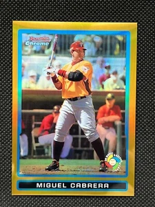 2009 Miguel Cabrera Bowman Chrome BDPW26 Gold Refractor 28/50 WBC Venezuela SP - Picture 1 of 2