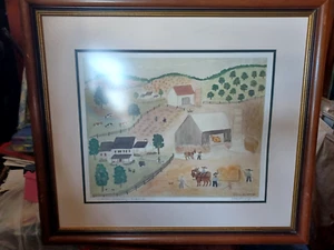 XTIAN NEWSWANGER AMISHLAND PICTURE PRINT Farm Summer Haymaking signed and number - Picture 1 of 8