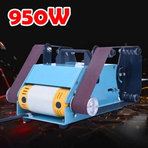 950W Double Axis Belt Sanding Bandschleifmaschine Tellerschleifer 800-6000U/min - Bild 1 von 13