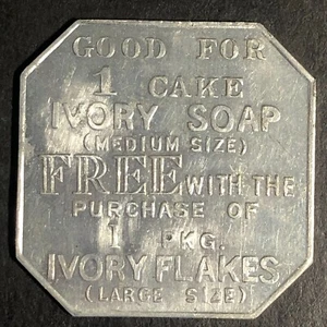 Ivory Flakes Soap Procter and Gamble Alum Trade Token "31"  28mm c1920-30's - Picture 1 of 3