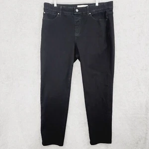 Soft Surroundings Womens Pull-On Black Denim Pants XL Cotton Blend 13PT - Picture 1 of 8