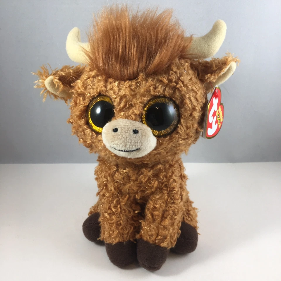 Ty Beanie Boos 2025 ALFIE the Highland Brown Cow (6 Inch) Plush Stuffed Toy