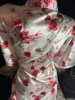 De Colección Satén Gran Tamaño Camisón Camisa para Dormir Vestido Camisón Negligee 52" Foto 1 de 4