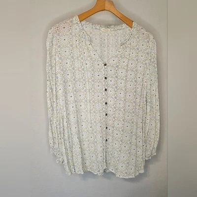 Mason & Belle Boho Peasant Blouse Floral Print Rayon XXL Prarie Foto 1 de 4