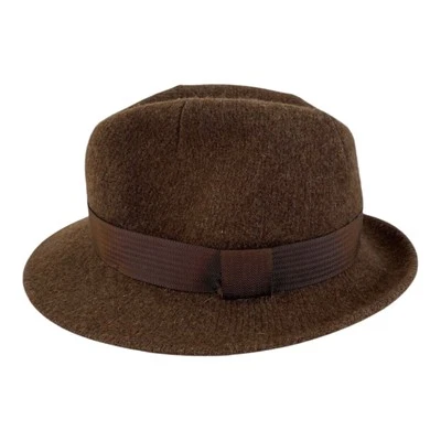 Vintage Kangol Design Fedora Brown Winter Made In England Unisex Hat Used - Image 1 of 4