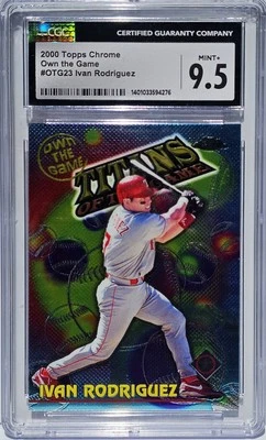 2000 Topps Chrome Own The Game Ivan Rodriguez CGC 9.5 MINT+ - Image 1 of 2