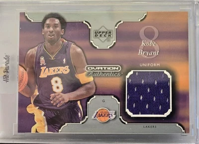 2002-03 Upper Deck Ovation - Authentics Kobe Bryant GAME WORN #KB-U (MEM) - Image 1 of 2