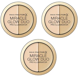 Max Factor Miracle Glow Duo Pro Illuminator Creamy Highlighter 10 Light 3 x 11g - Picture 1 of 4