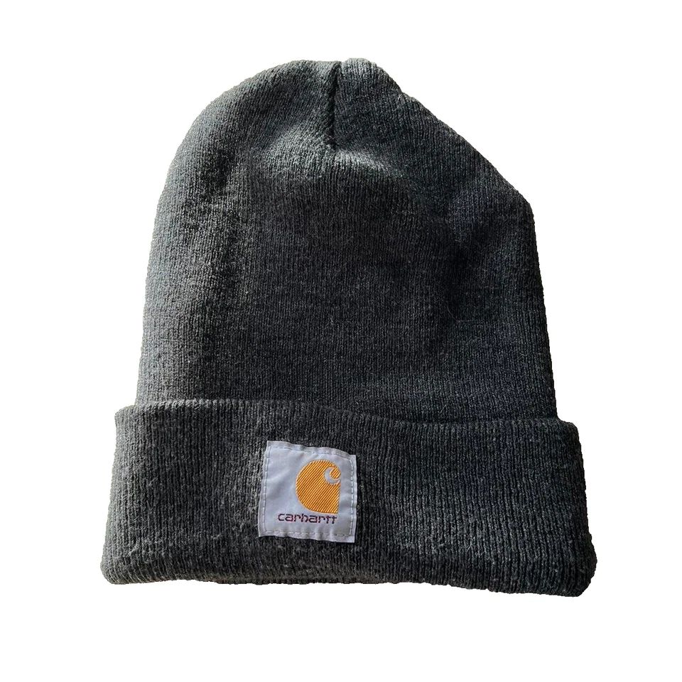 Gorro tejido Carhartt para hombre gris oscuro cálido invierno exterior ¡Hecho en Canadá! Foto 1 de 1