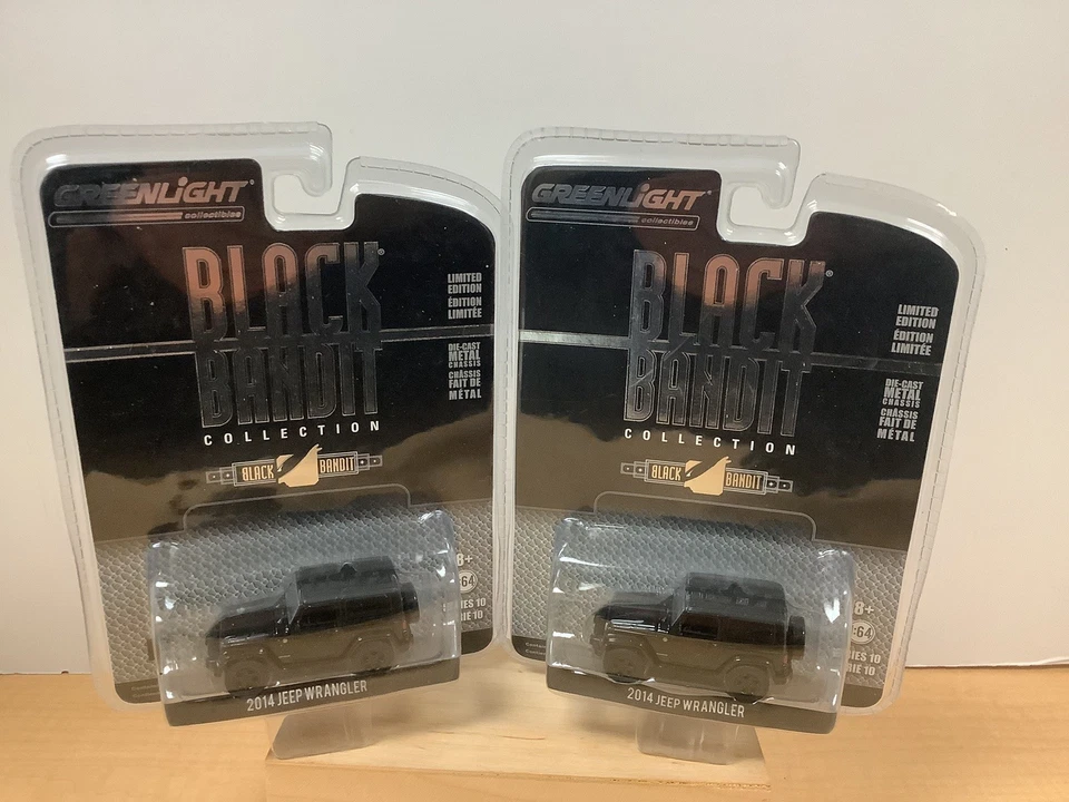 *LOTE DE 2* 2014 Jeep Wrangler Black Bandit Series Greenlight Edición Limitada Foto 1 de 4