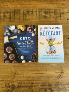 Lot Of 2 Books Related To Ketogenic Diets/Keto Sweet Tooth Cookbook/Keto Fast - Picture 1 of 16