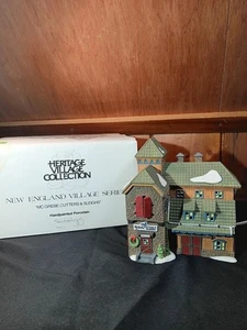 Department 56 New England Village Series MC GREBE CUTTERS AND SLEIGHS w/Box 2 - Picture 1 of 7
