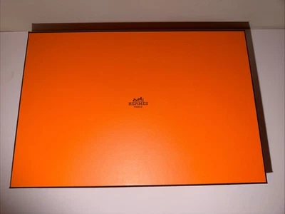 Auténtica caja de zapatos Hermes caja de almacenamiento de joyas vacía 12x8,25x4,5 pulgadas Foto 1 de 3