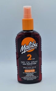 Malibu Low Protection Water Resistant Non-Greasy Dry Oil Sun Spray SPF2 - NEW UK - Picture 1 of 2