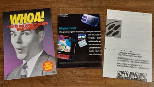 Super Nintendo System Console SNES Poster Inserts Booklets Lot - Picture 1 of 8