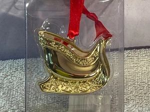 Weihnachtsschmuck Messing vergoldet Schlitten Regent Square AA434 - Bild 1 von 4