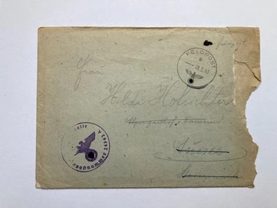 SS Feldpost, SS-Nachr-Abtl 9, SS Pz Gren Div "Hohenstaufen", Ypern, 8.3.1943 - Bild 1 von 3