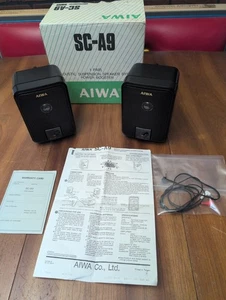 AIWA NOS SC-A9 Acoustic Suspension Speaker System Black AC/Battery Operated - Picture 1 of 12