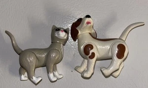 Vintage 1995 Mattel Barbie Veterinarian Pet Doctor Gray Cat And Dog Poseable - Picture 1 of 6