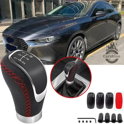 For Mazda 3 Black 5/6 Speed Car Manual Gear Stick Shift Knob Lever Head Shifter  - Image 1 of 4
