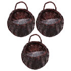  3 PCS Braided Handmade Baskets People Hanging Storage Basket
