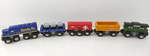 LIONEL Heritage Series SANTA FE Wooden Wood Train Set 4 CARS + ENGINE Clean! - Picture 1 of 11