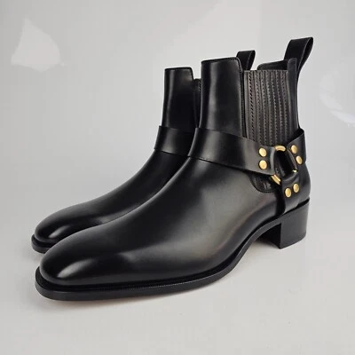 TOM FORD Botas de Cuero Negro Pulido Rupert Jodhpur Nuevas Talla US 9 EU 42 Foto 1 de 4